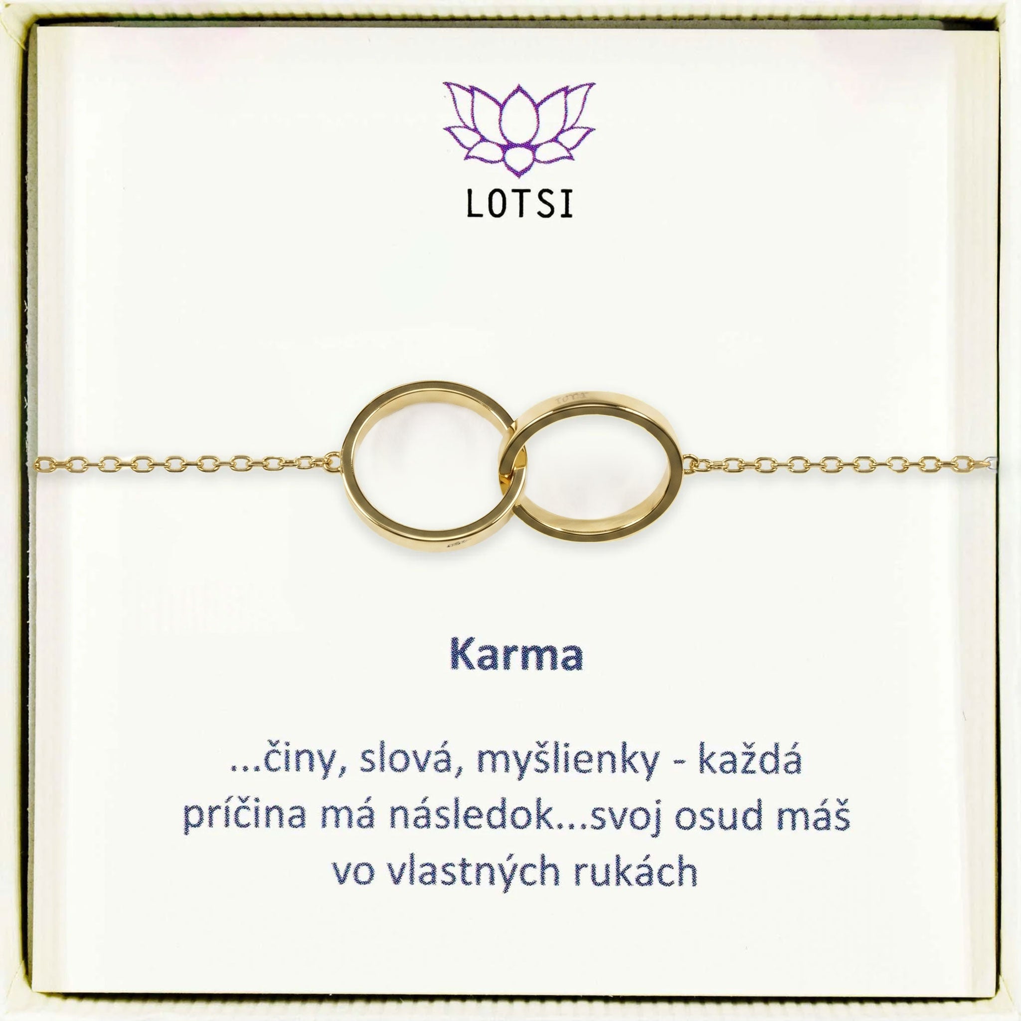 Silver bracelet Karma
