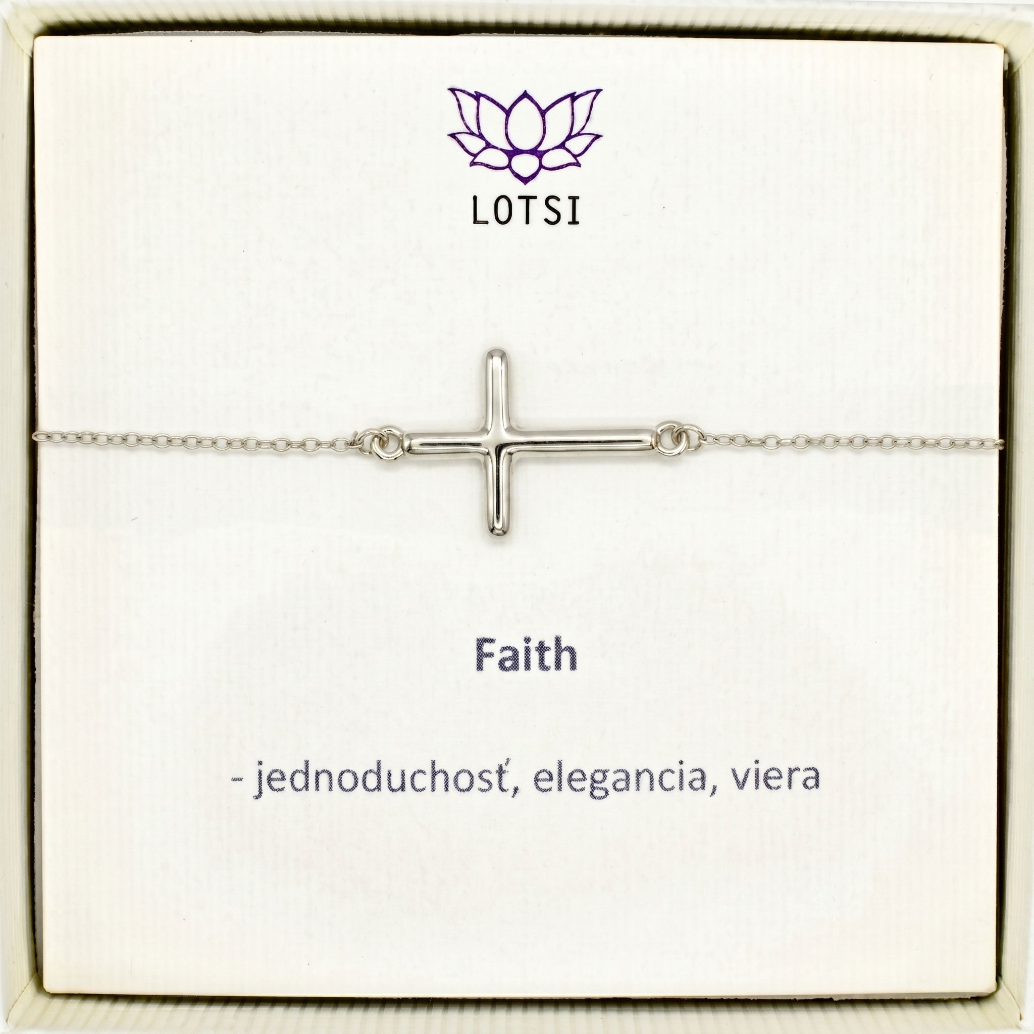Silver bracelet Faith