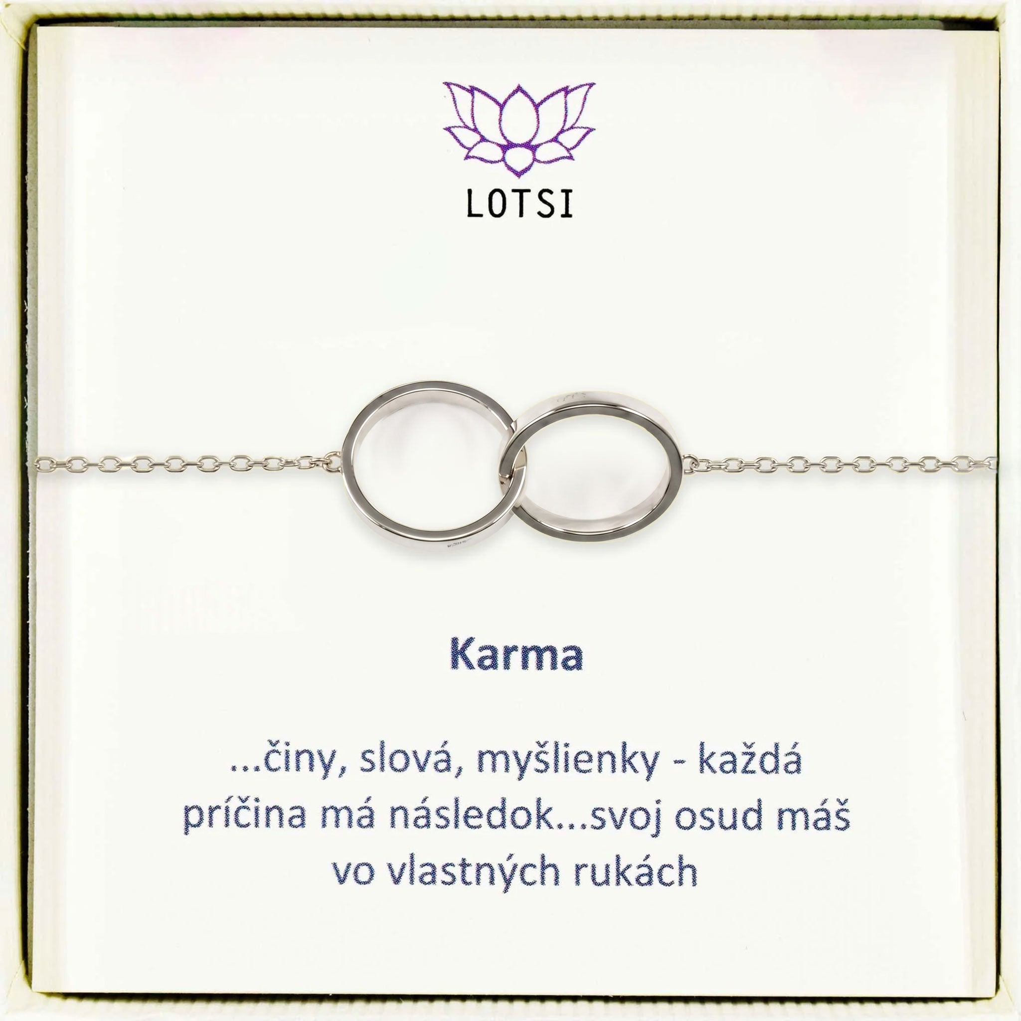Silver bracelet Karma