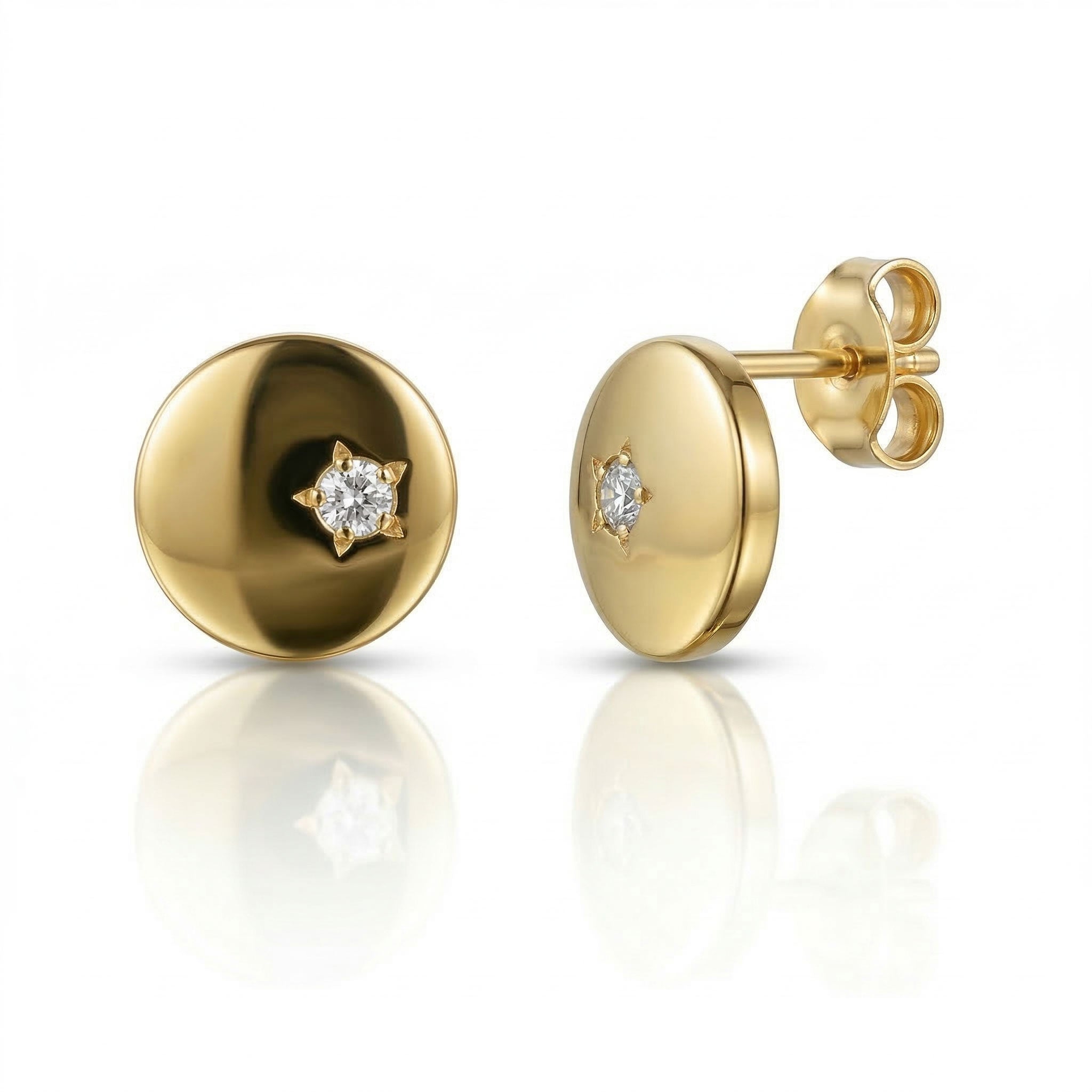 Gold earrings