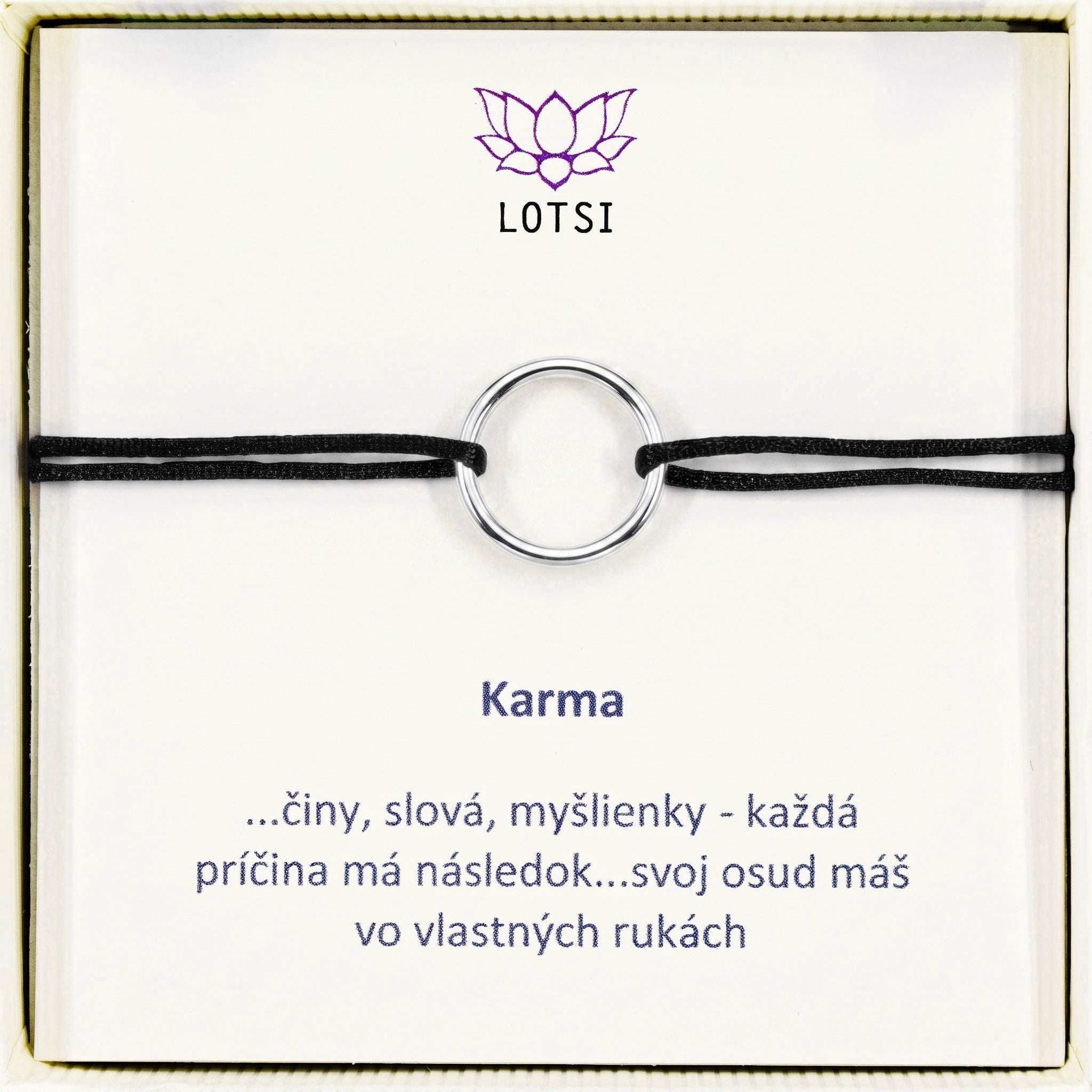 Silver bracelet Karma