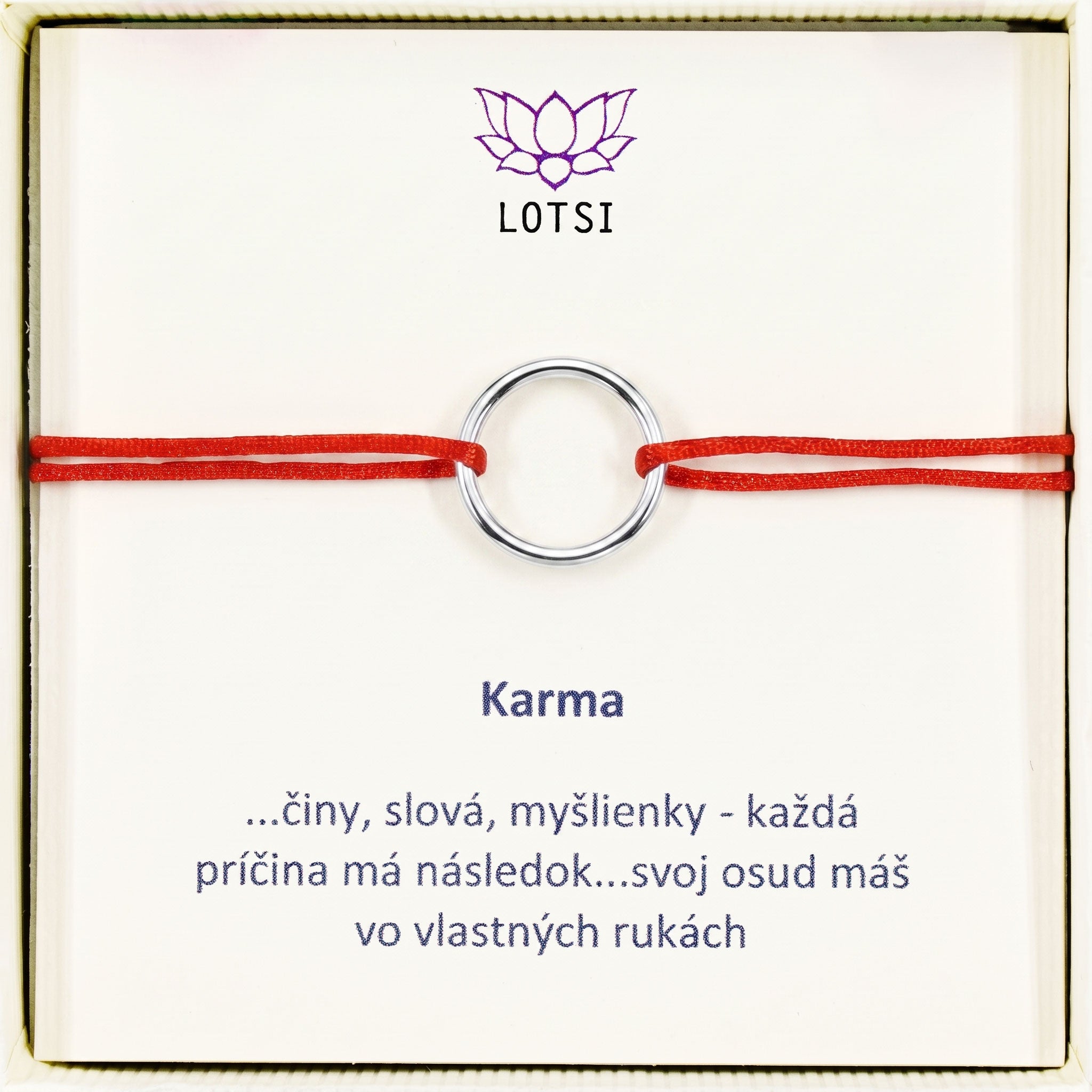 Silver bracelet Karma