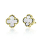 Silver earrings with semi-precious stone
