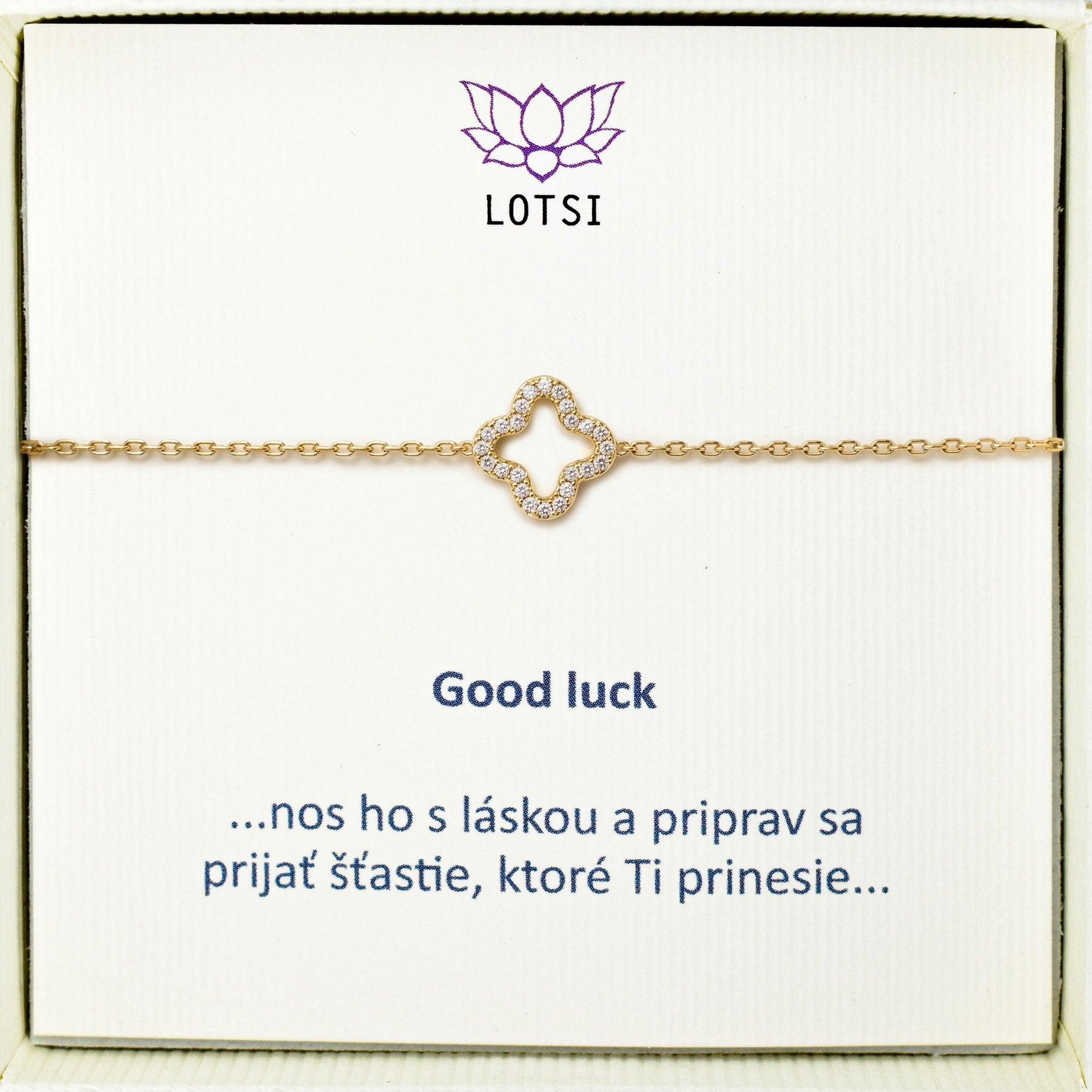 Good luck gold bracelet