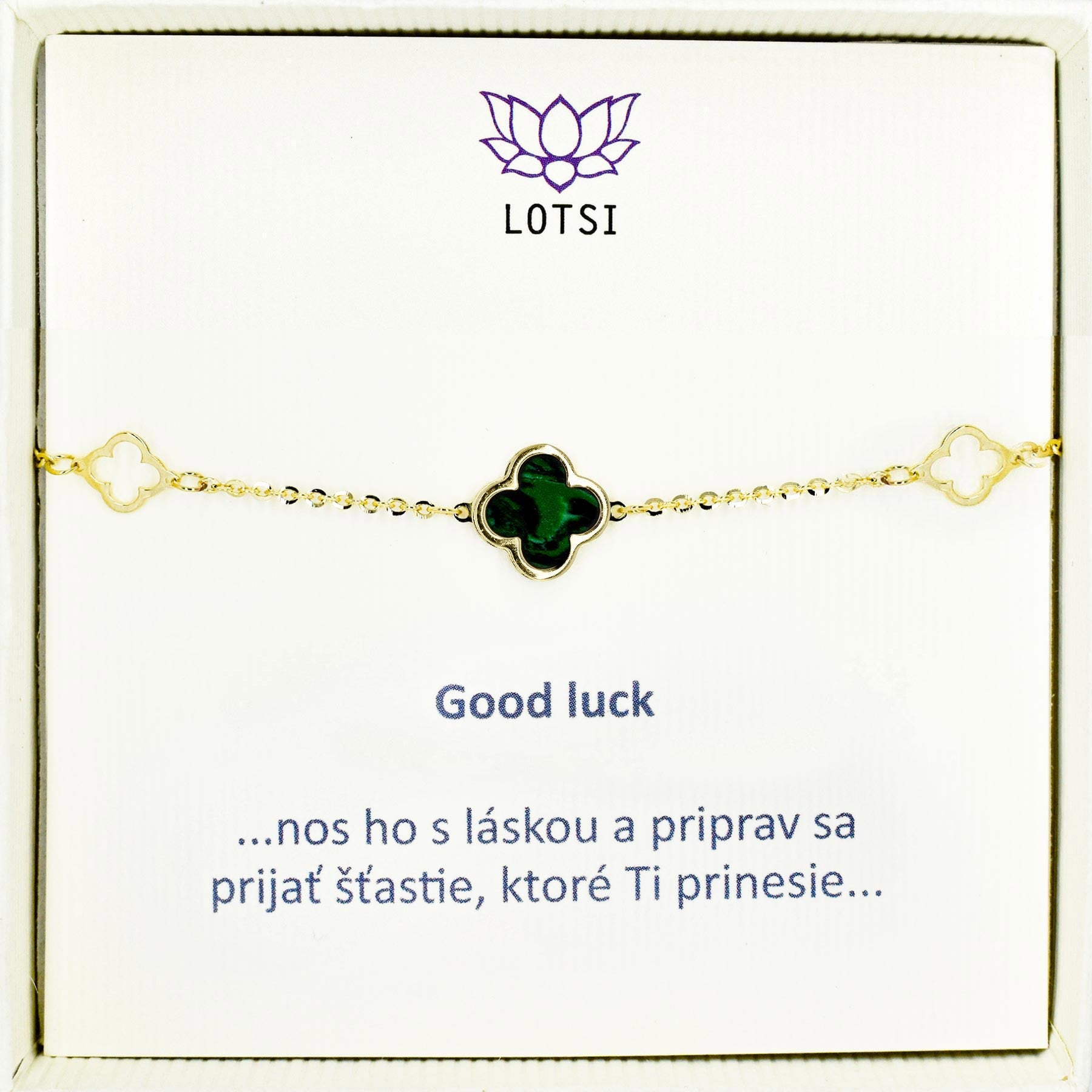 Good luck gold bracelet