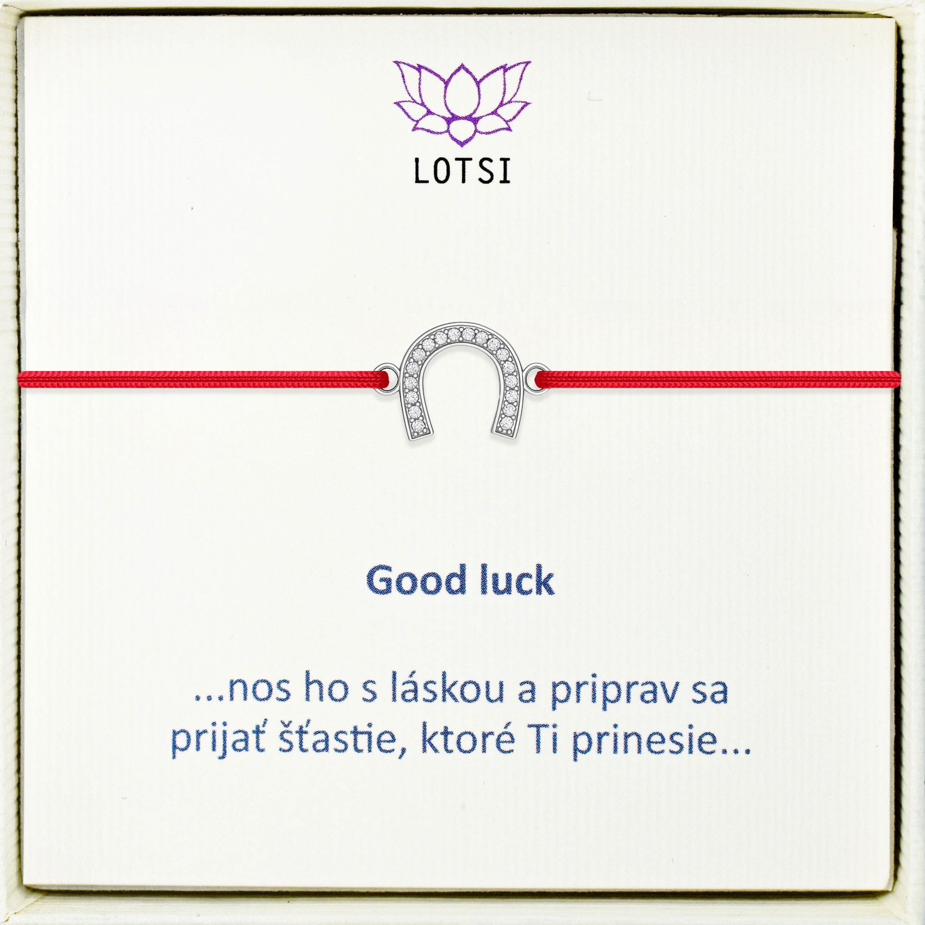 Silver bracelet Good luck