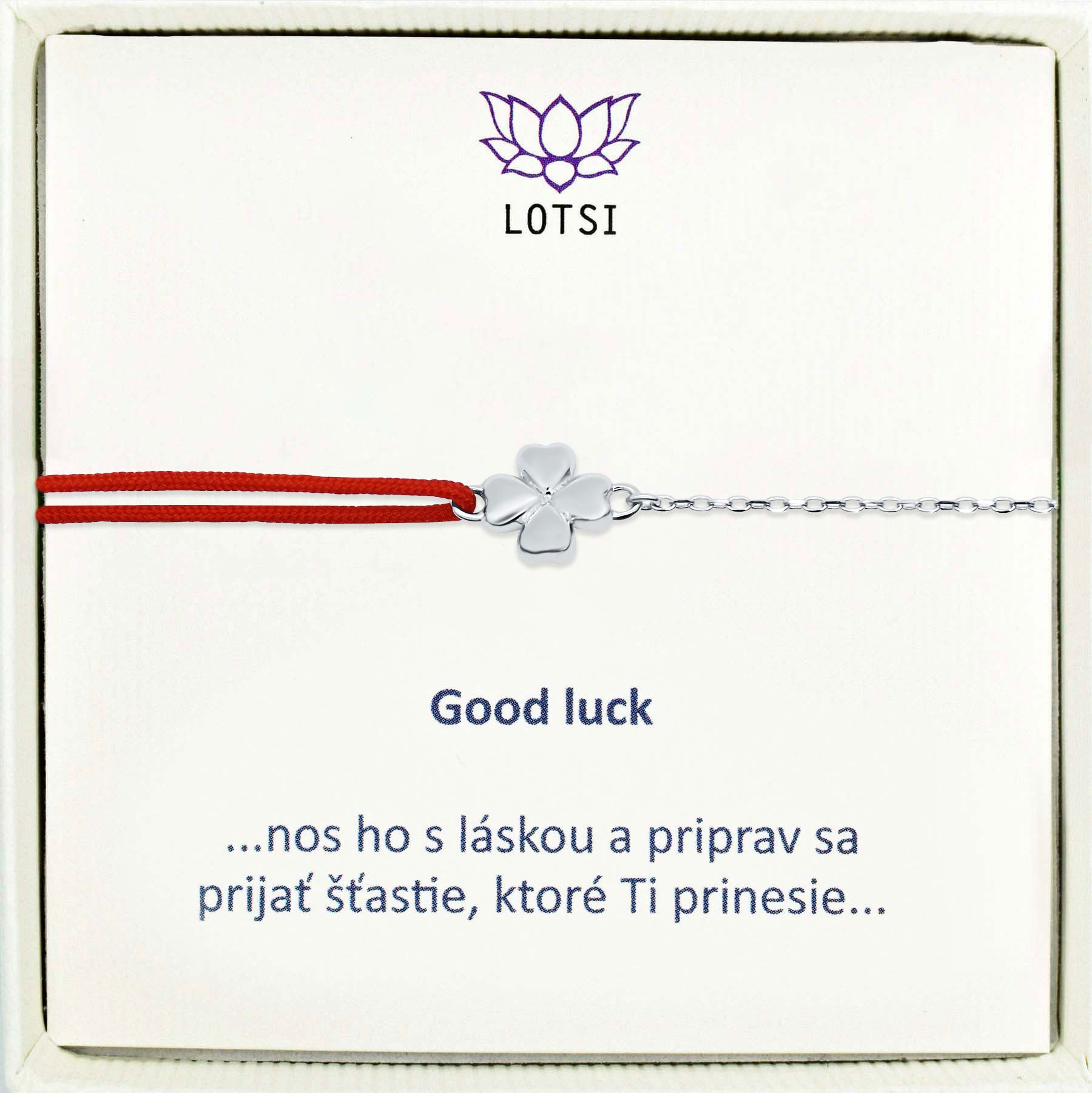 Silver bracelet Good luck