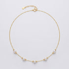 Silver chain with semi-precious stone