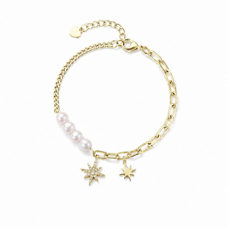 Silver bracelet with semi-precious stone