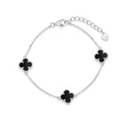 Silver bracelet with semi-precious stone