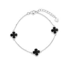 Silver bracelet with semi-precious stone
