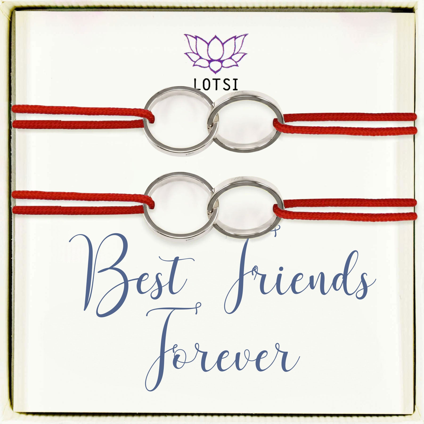 Silberne Best Friends Armbänder