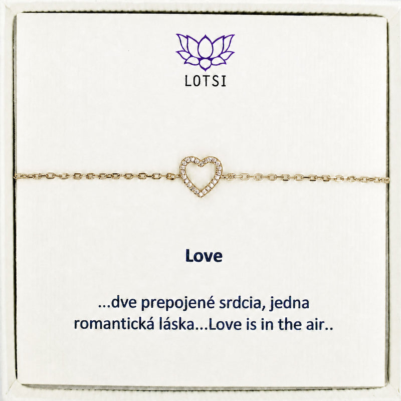 Silver bracelet Love