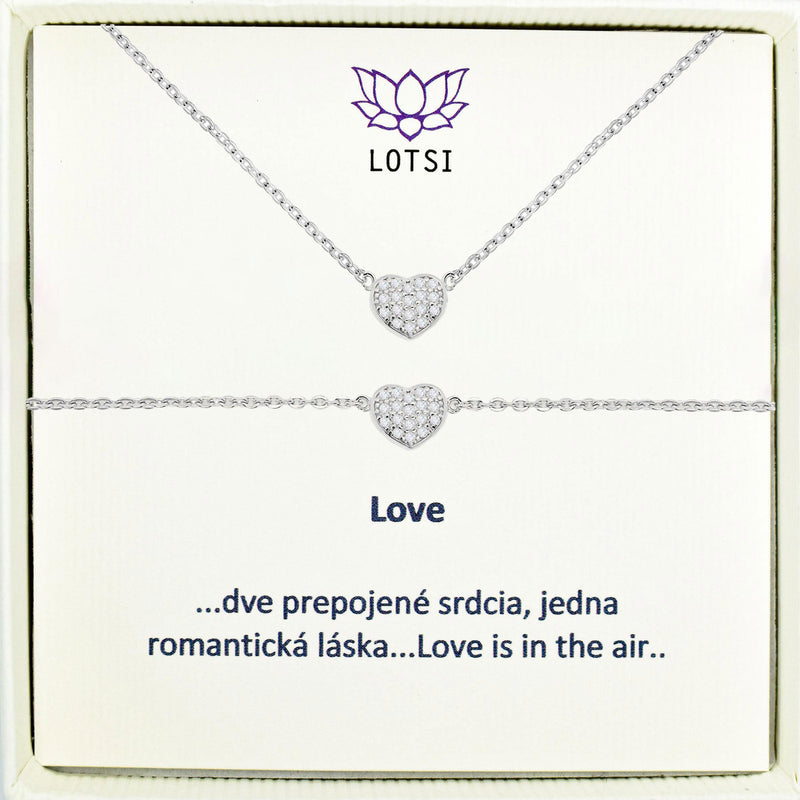 Silver set Love