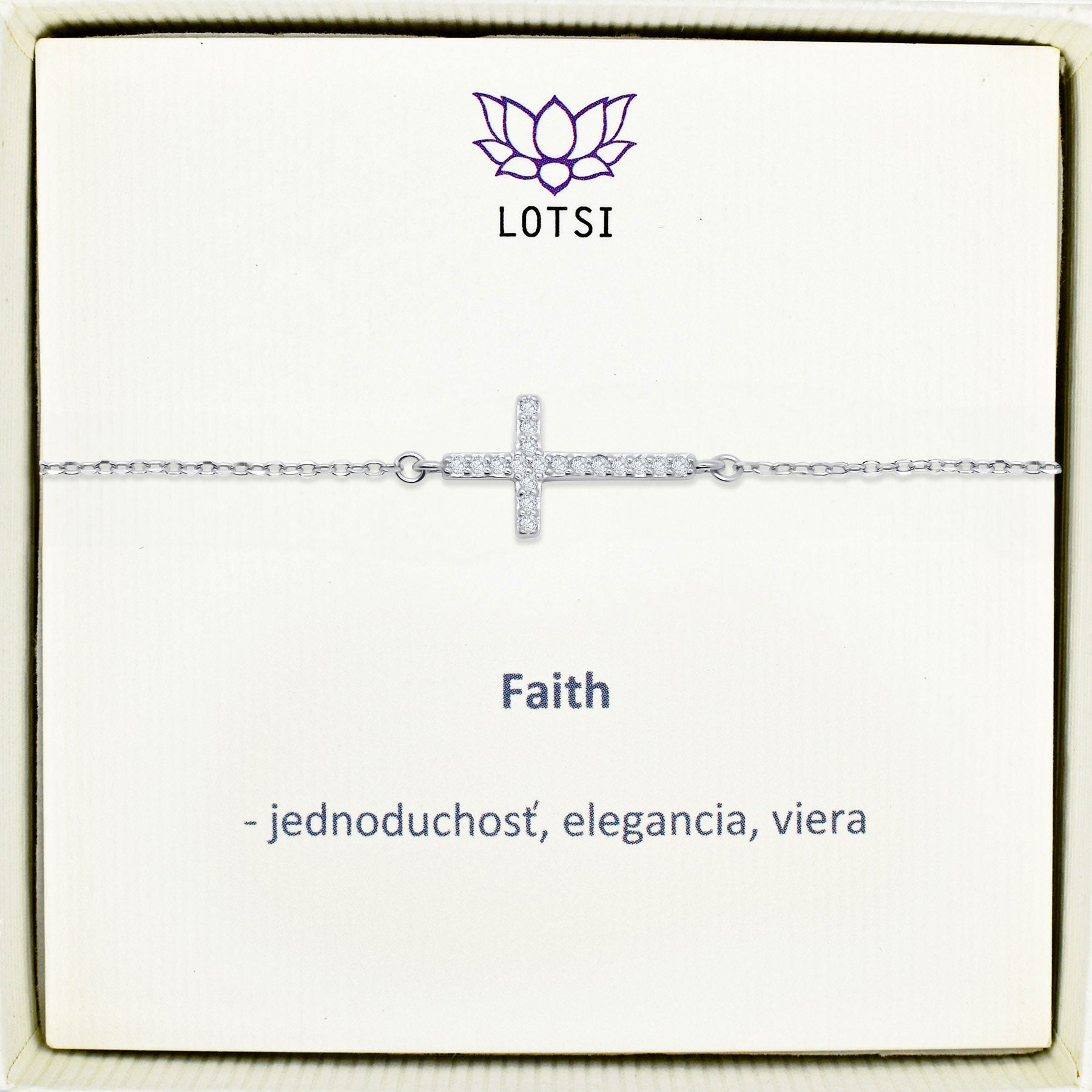 Silver bracelet Faith