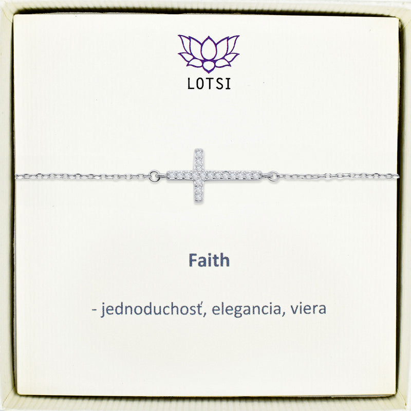 Silver bracelet Faith