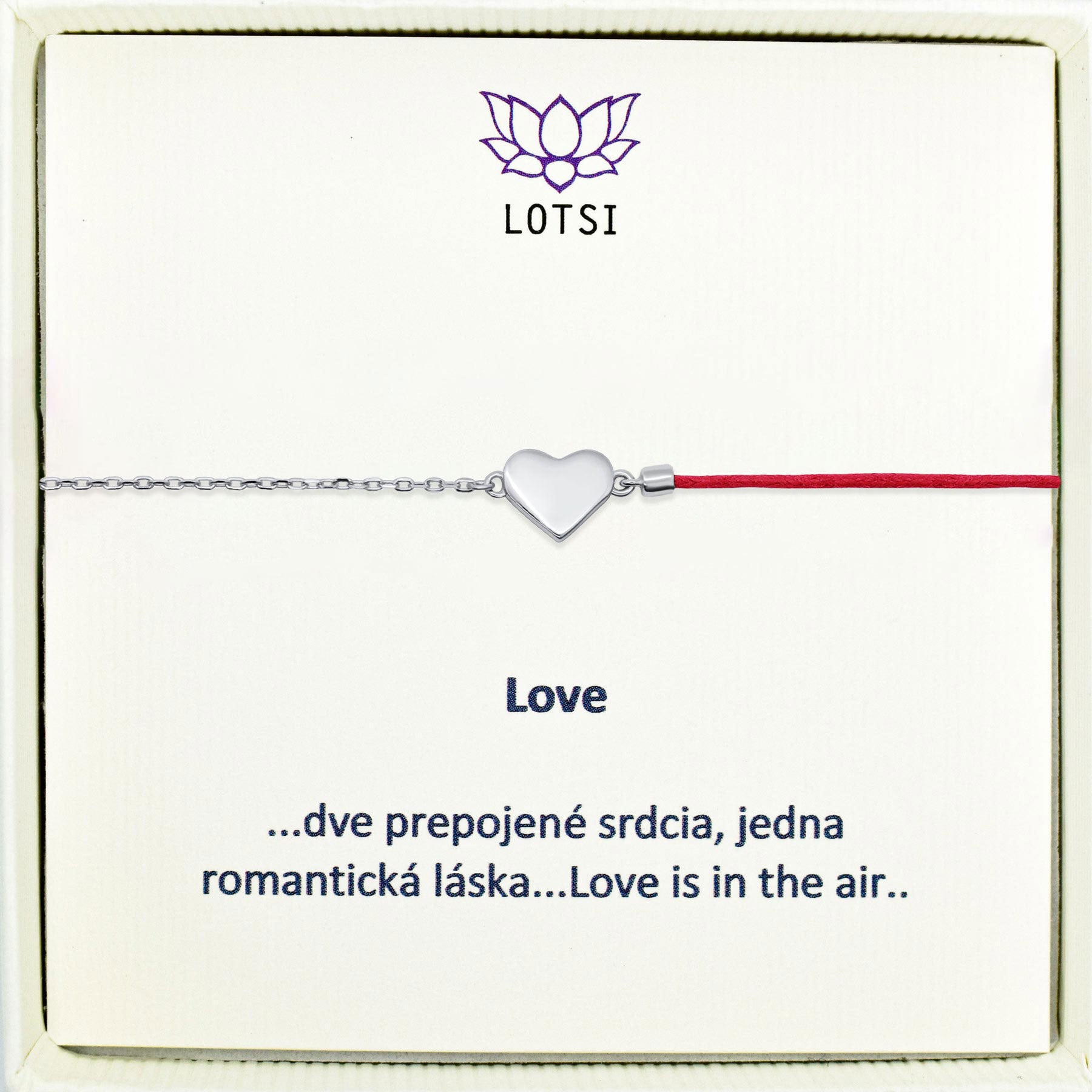 Silver bracelet Love
