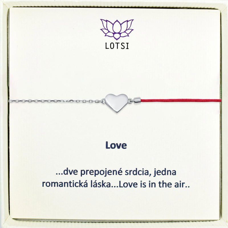 Silver bracelet Love