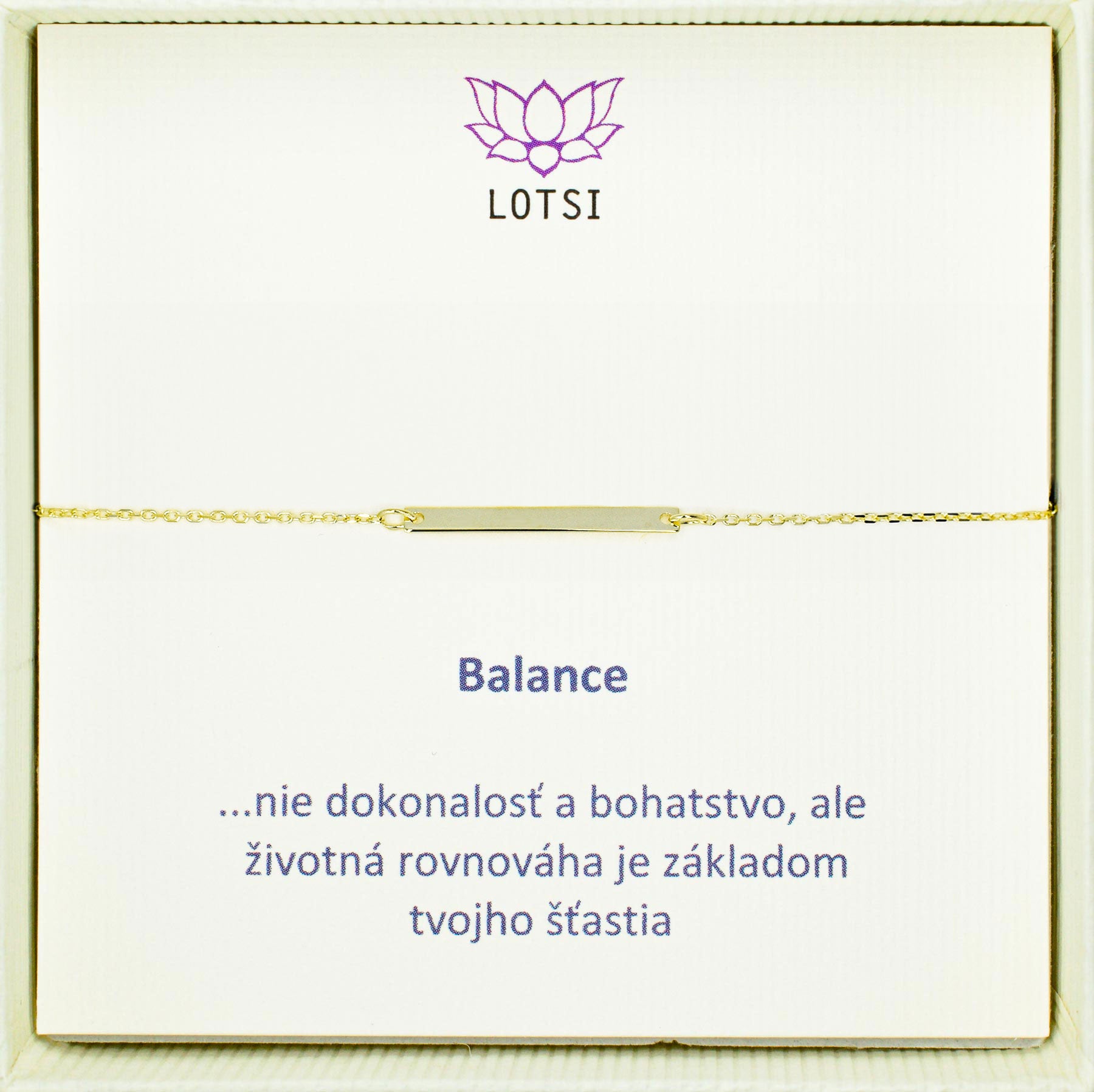 Gold bracelet Balance