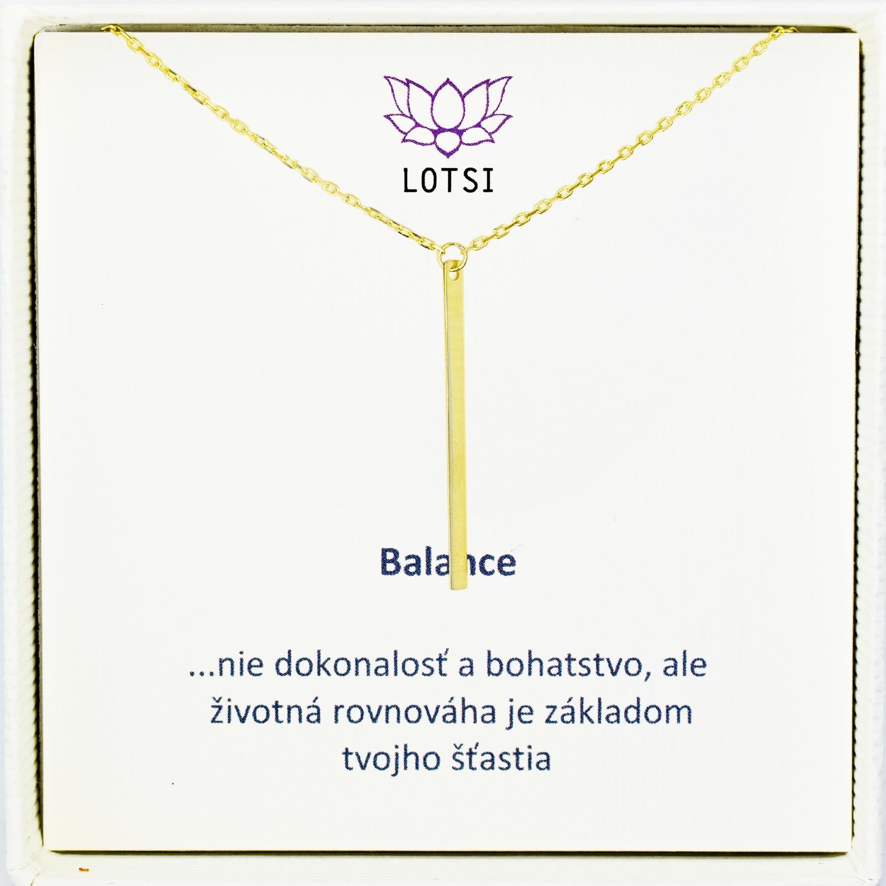 Balance gold chain
