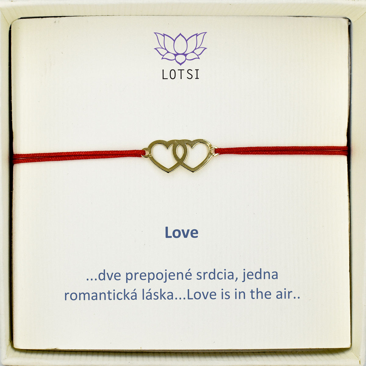 Gold bracelet Love