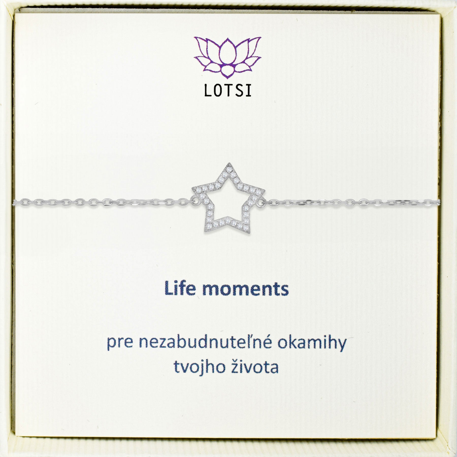 Silver bracelet Life moments