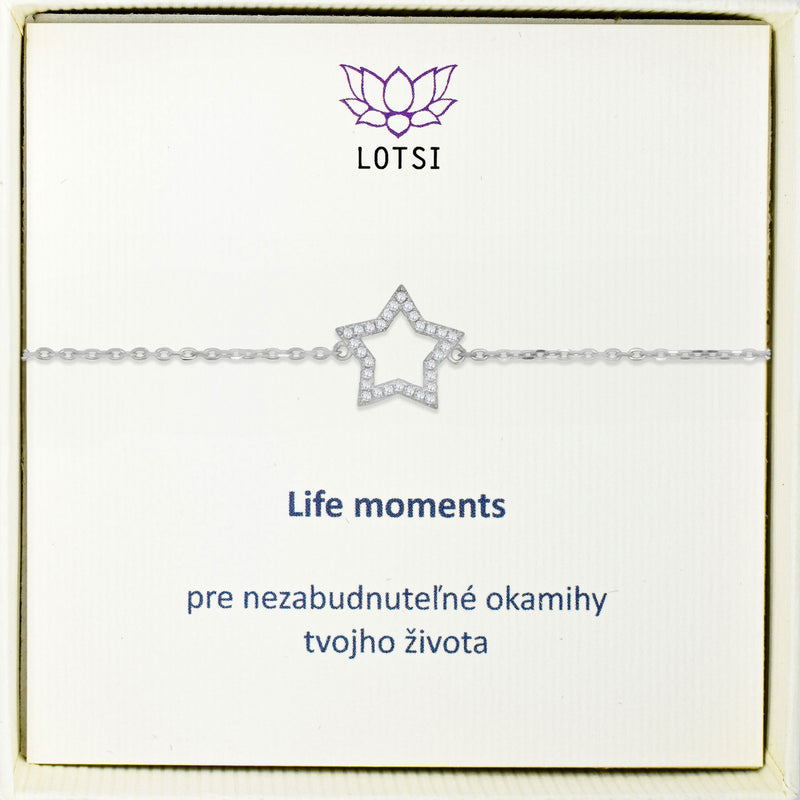 Silver bracelet Life moments