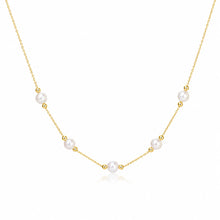 Silver chain with semi-precious stone