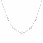 Silver chain with semi-precious stone