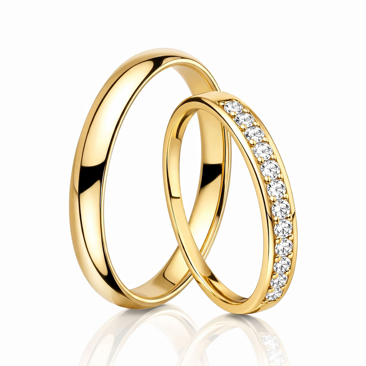 Gold rings - pair