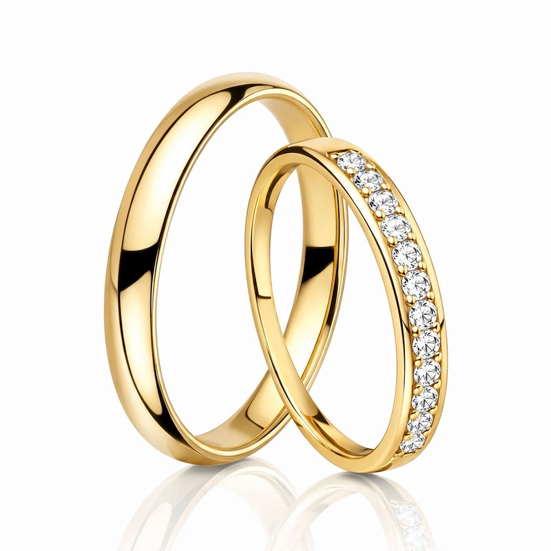 Gold rings - pair