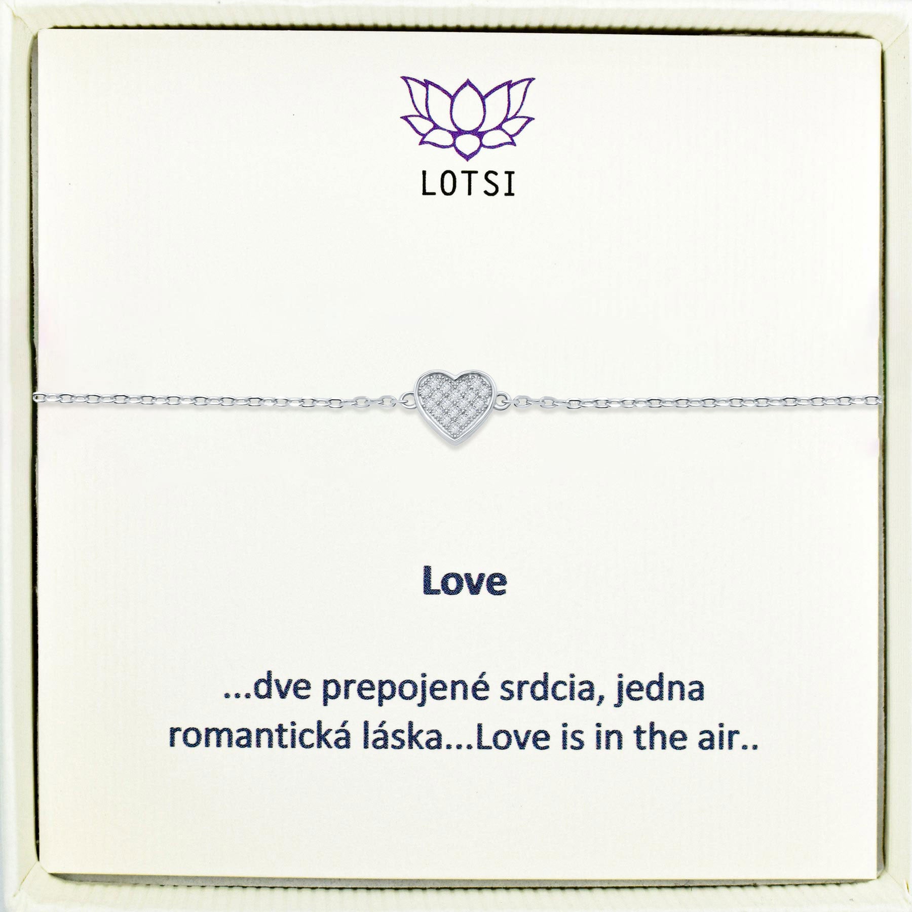 Silver bracelet Love