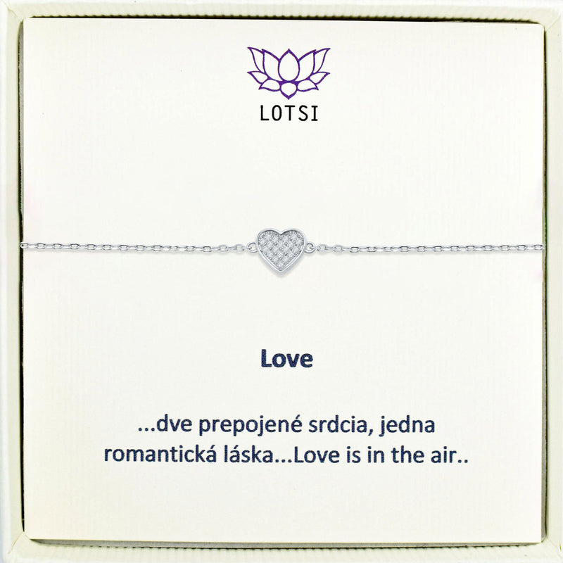 Silver bracelet Love