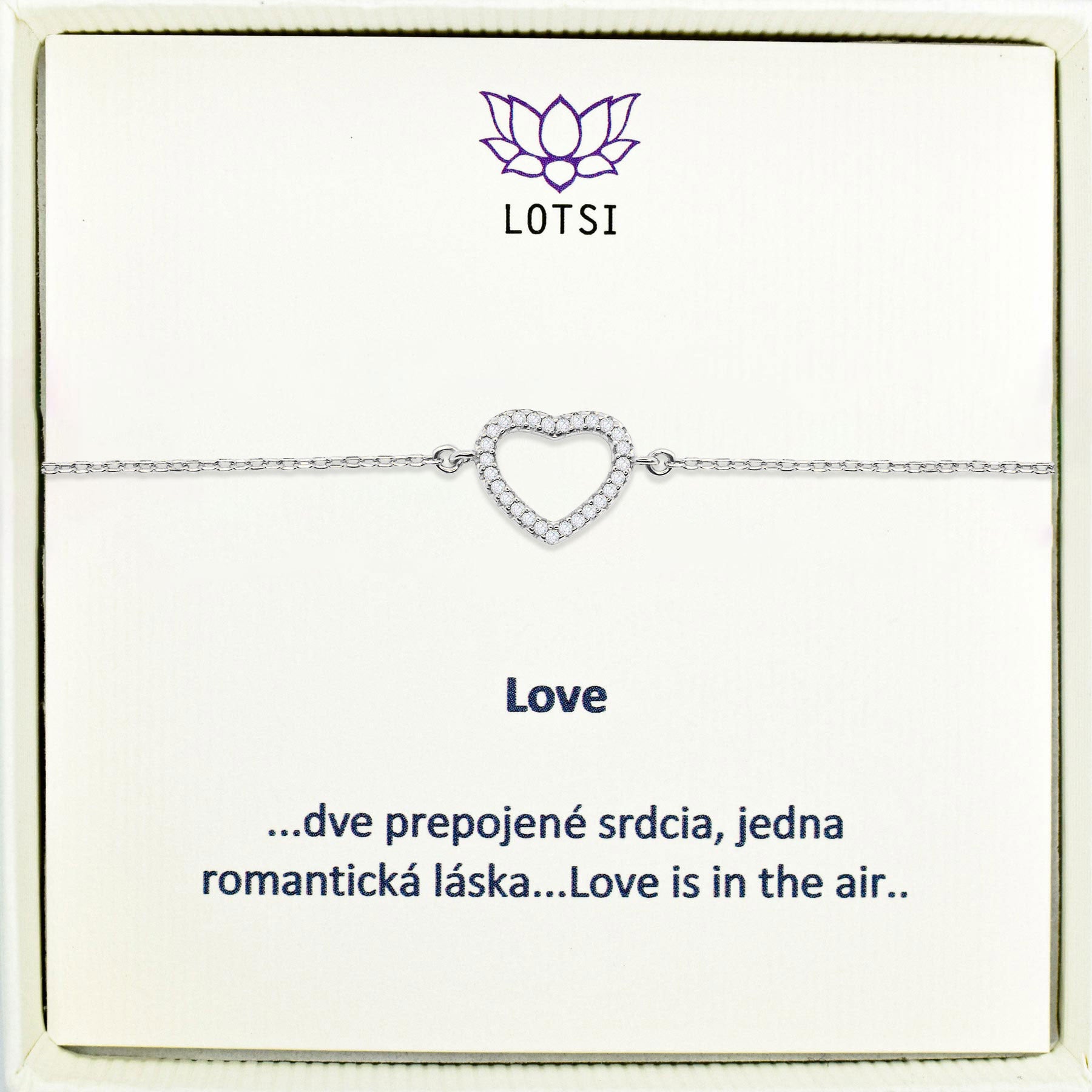 Silver bracelet Love