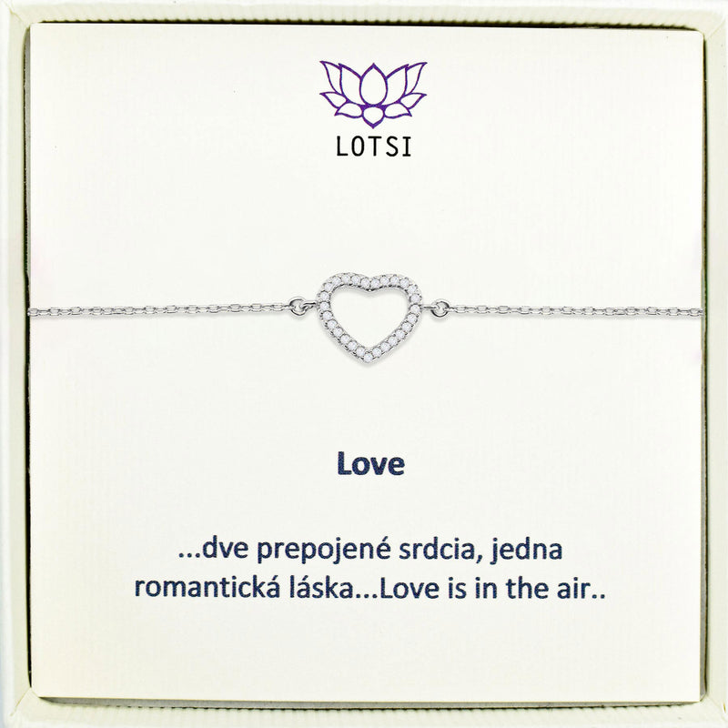 Silver bracelet Love