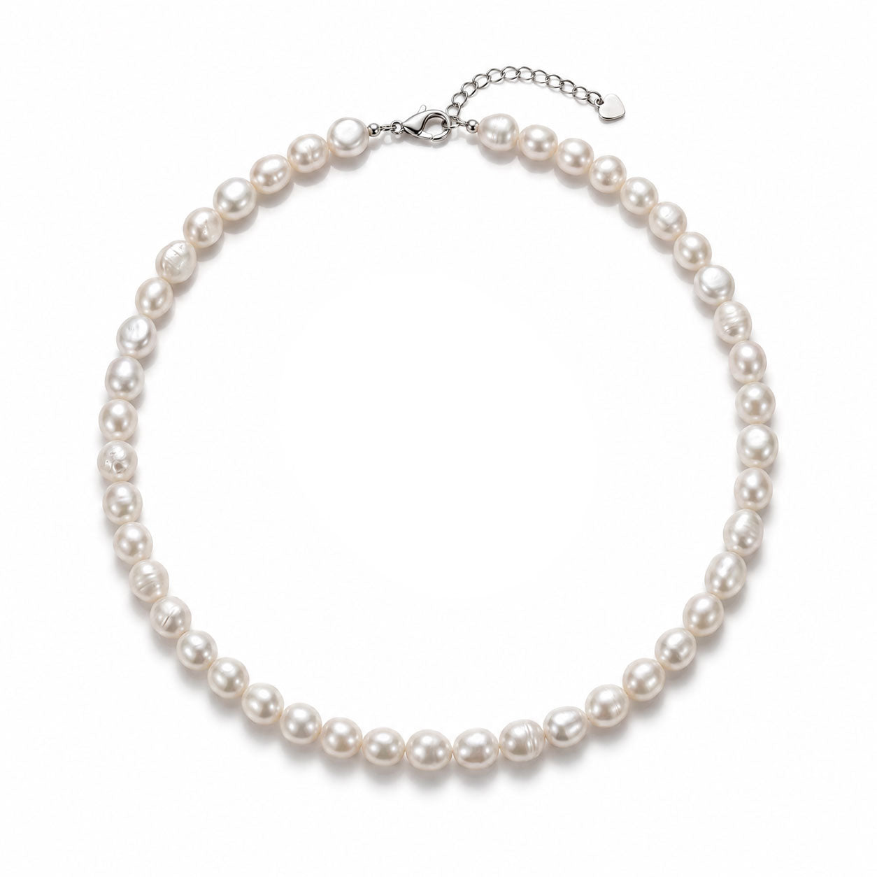 Silver chain with semi-precious stone
