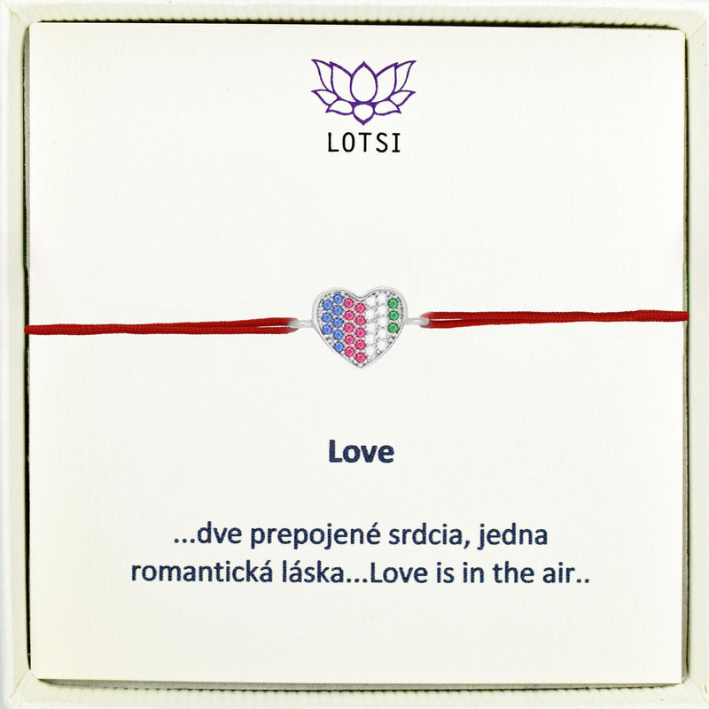 Silver bracelet Love