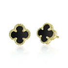 Silver earrings with semi-precious stone