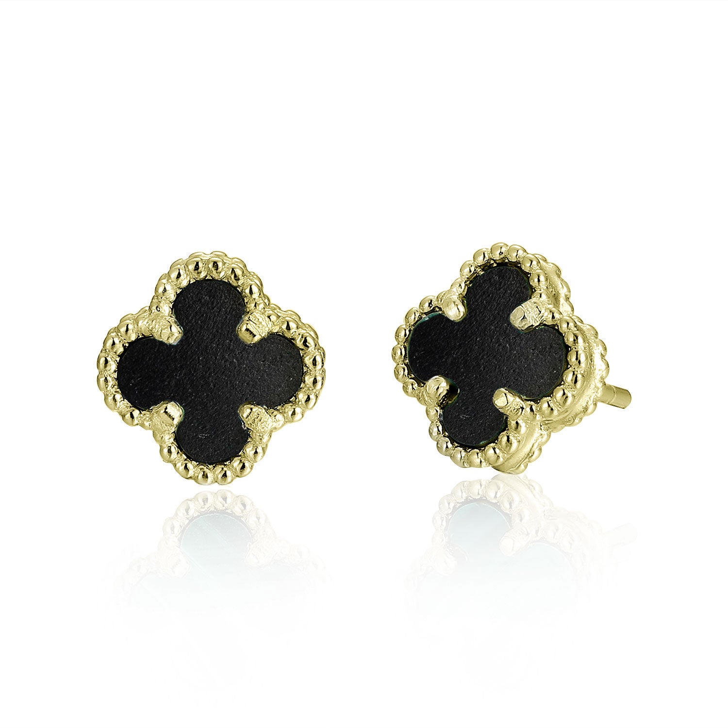 Silver earrings with semi-precious stone