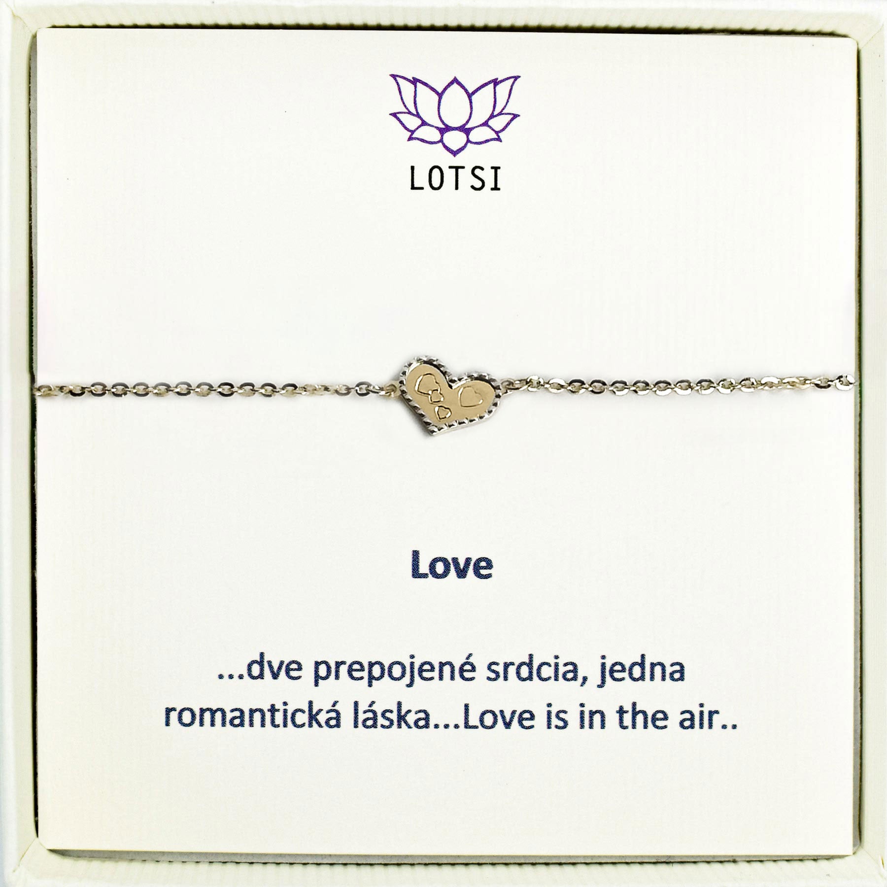Gold bracelet Love