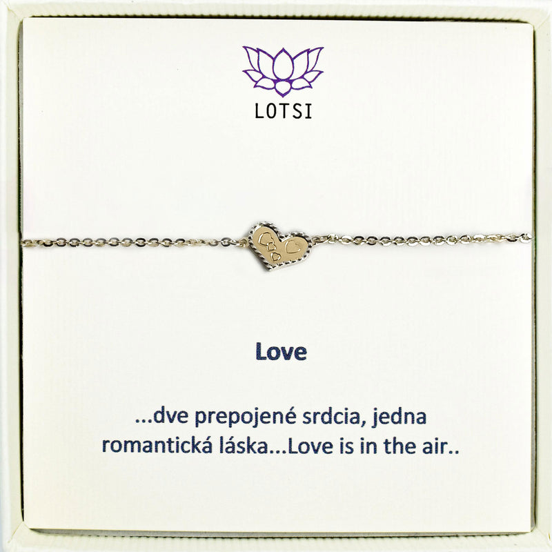 Gold bracelet Love