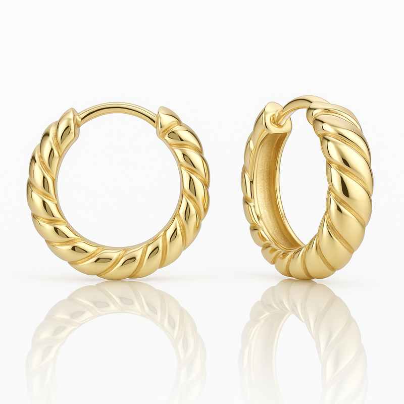 Silver hoop earrings