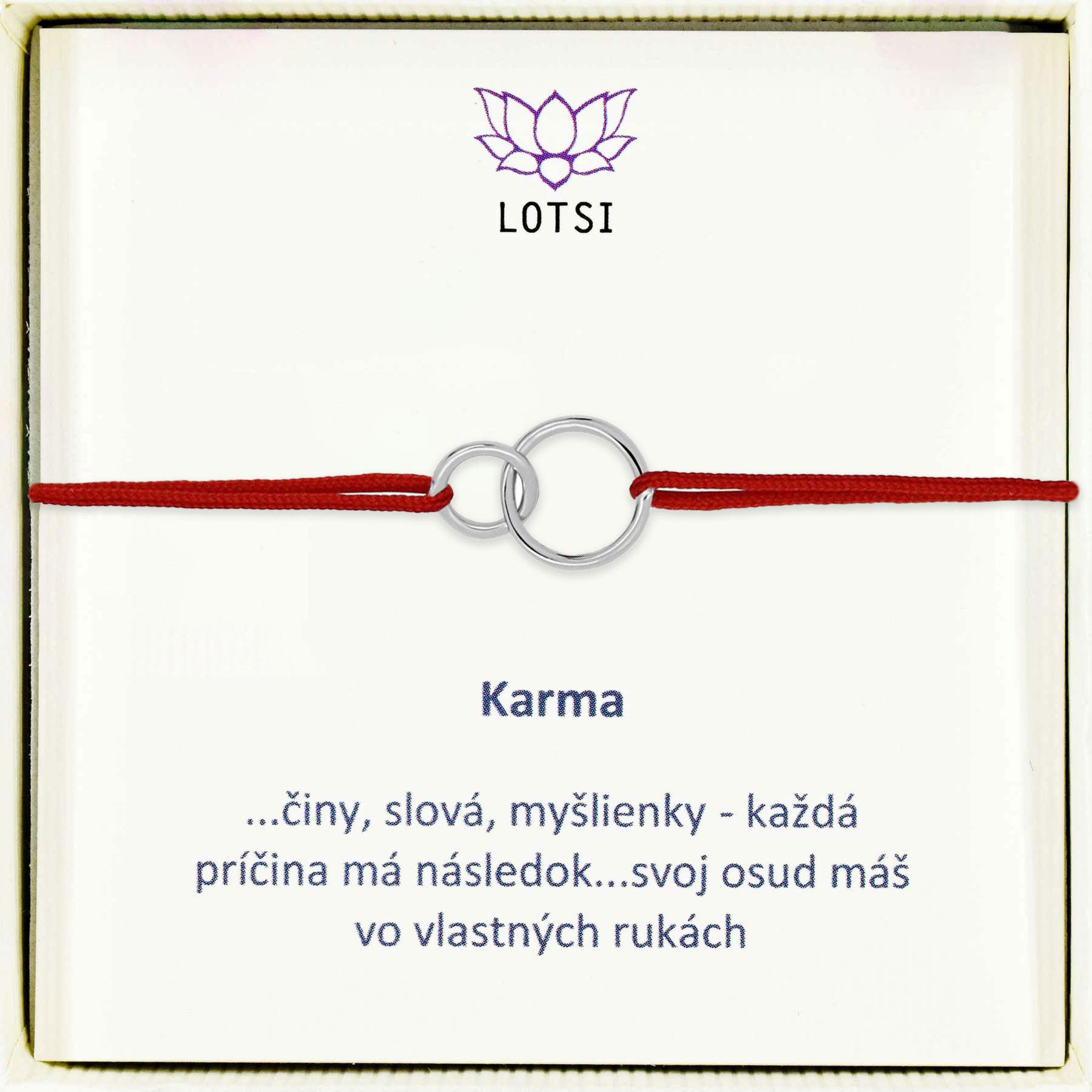 Silver bracelet Karma