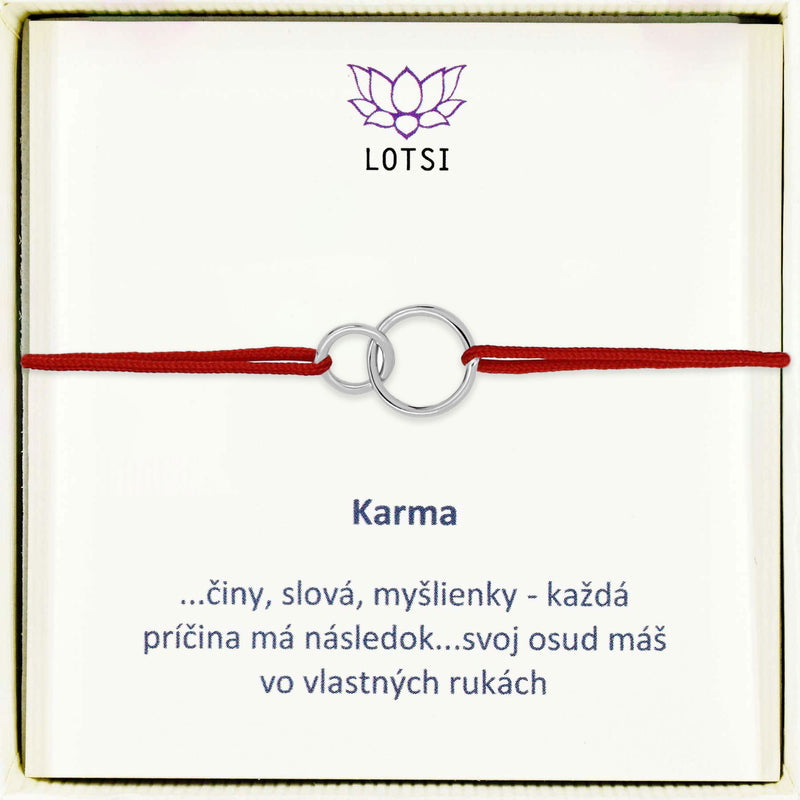 Silver bracelet Karma