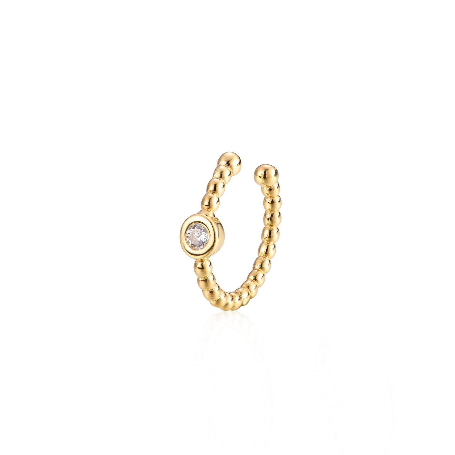 Silver earring "cuff"