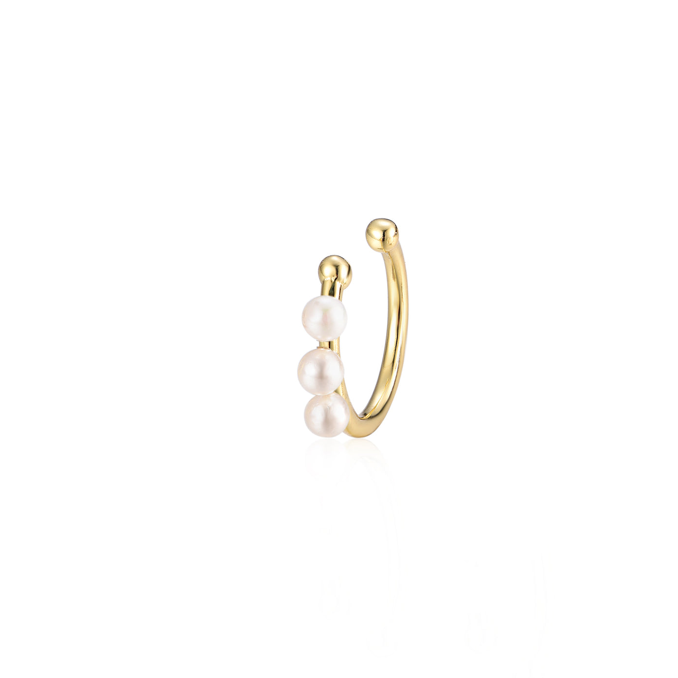 Silver earring "cuff"