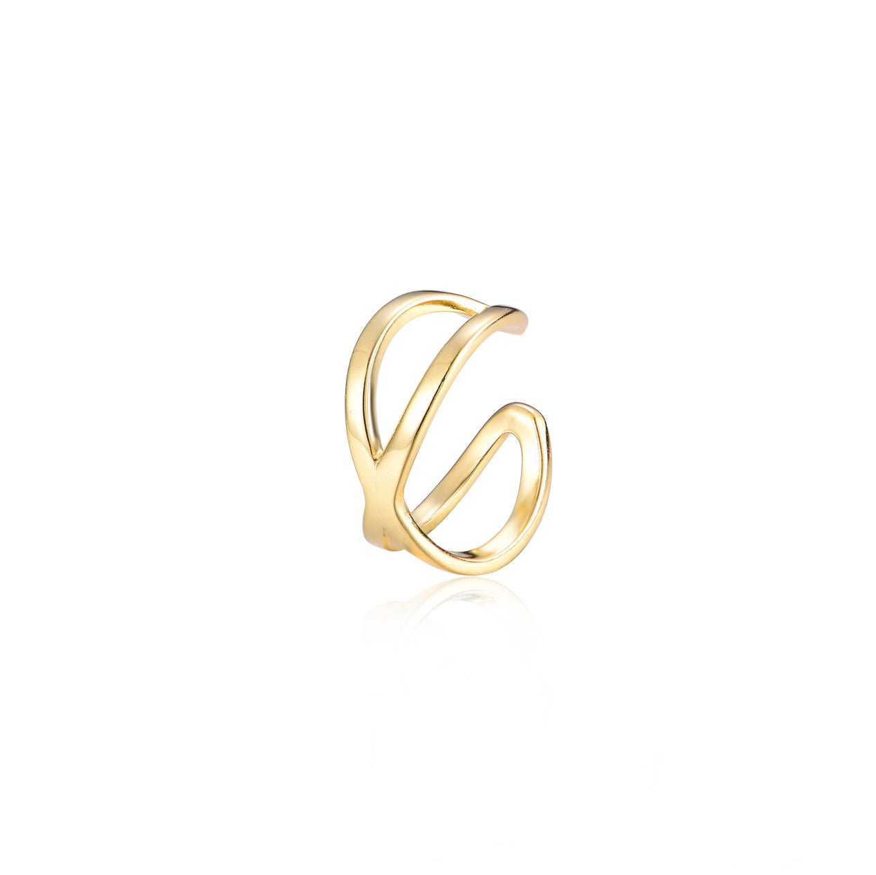 Silver earring "cuff"