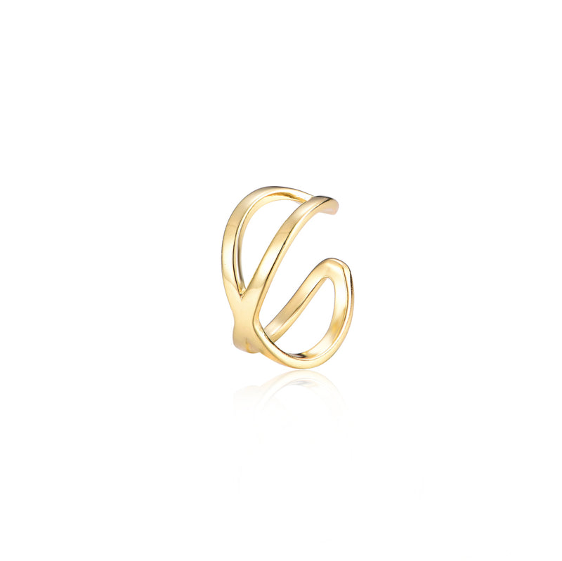 Silver earring "cuff"