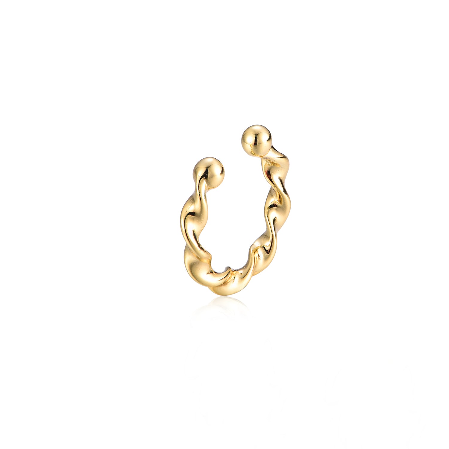 Silver earring "cuff"