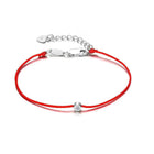 Silver bracelet with diamond